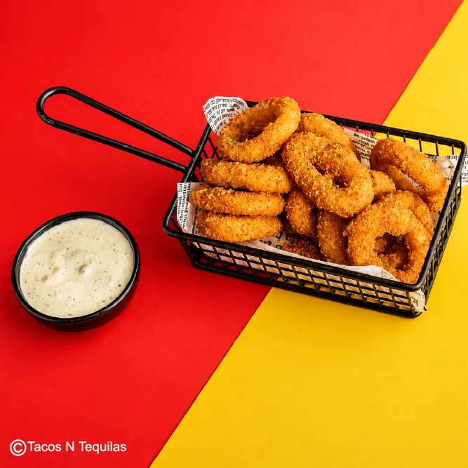 Tajin onion rings — Lorne